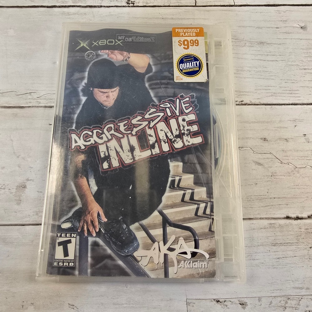 Aggressive Inline Microsoft Xbox Game Original Black Label Acclaim Sports 2002